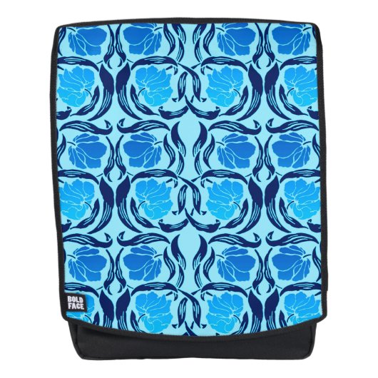 William Morris Pimpernel, Denim & Light Blue Rucksack (Vorderseite)