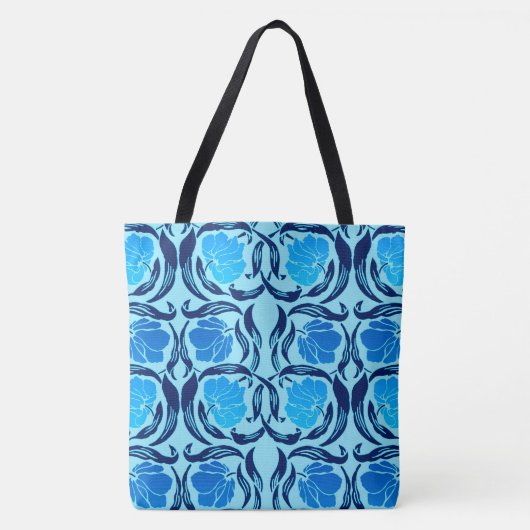 William Morris Pimpernel, Denim & Light Blue Tasche (Vorderseite)