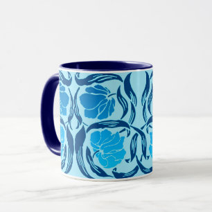 William Morris Pimpernel, Denim & Light Blue Tasse