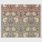 William Morris Pimpernel Dusty Rose Floral Pattern Geschenkpapier (Flach)