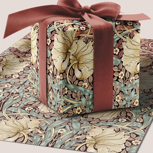 William Morris Pimpernel Dusty Rose Floral Pattern Geschenkpapier