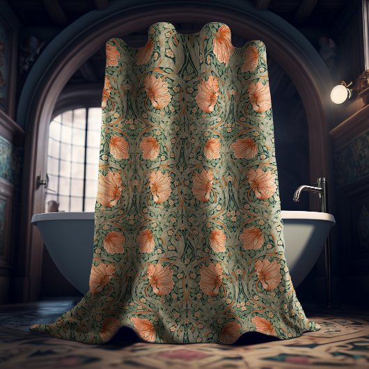 William Morris Pimpernel Dusty Rose & Sage Green Duschvorhang
