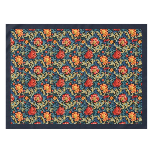 William Morris Pimpernel farbenfrohe, lebendige Fa Tischdecke (Vorderseite (Horizontal))
