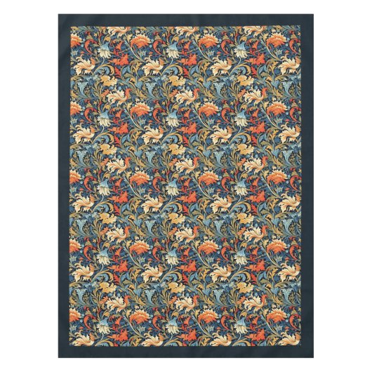 William Morris Pimpernel farbenfrohe, lebendige Fa Tischdecke (Vorderseite)