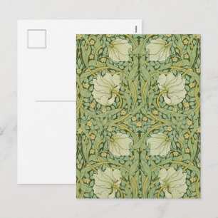 William Morris Pimpernel Floral Blaue Tapete Feiertagspostkarte