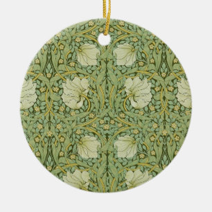 William Morris Pimpernel Floral Blaue Tapete Keramik Ornament