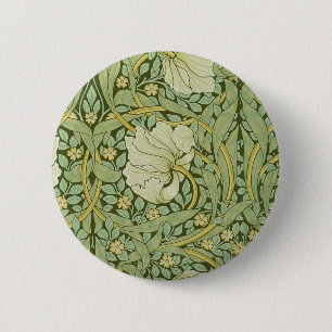 William Morris Pimpernel Floral Blaues Tapetenmust Button
