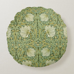 William Morris Pimpernel Floral Blaues Tapetenmust Rundes Kissen
