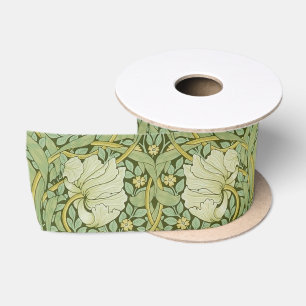 William Morris Pimpernel Floral Blaues Tapetenmust Satinband