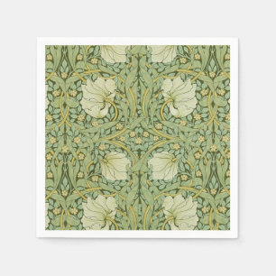 William Morris Pimpernel Floral Blaues Tapetenmust Serviette