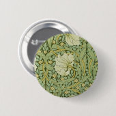 William Morris Pimpernel Floral Blue Wallpaper Button (Vorne & Hinten)
