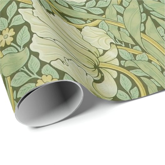 William Morris Pimpernel Floral Blue Wallpaper Geschenkpapier (Rolleneckpunkt)