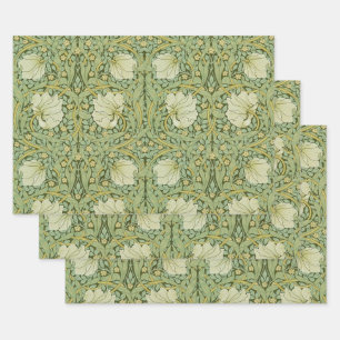 William Morris Pimpernel Floral Blue Wallpaper Geschenkpapier Set