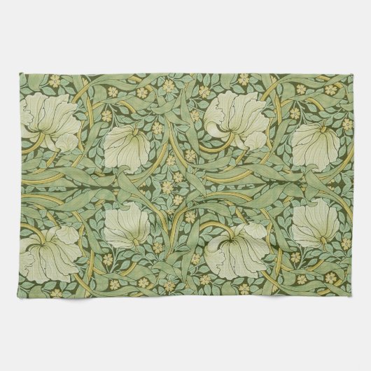 William Morris Pimpernel Floral Blue Wallpaper Geschirrtuch (Horizontal)