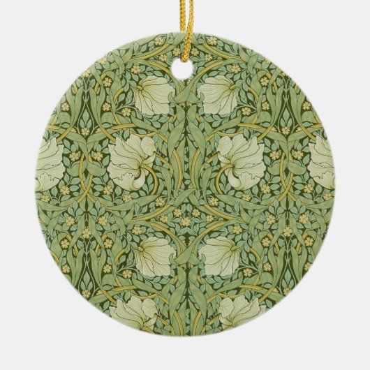 William Morris Pimpernel Floral Blue Wallpaper Keramik Ornament (Vorne)