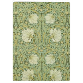 William Morris Pimpernel Floral Blue Wallpaper Klemmbrett (Rückseite)