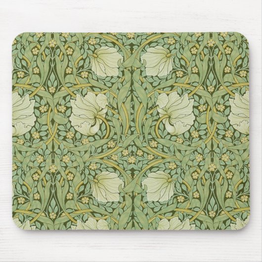 William Morris Pimpernel Floral Blue Wallpaper Mousepad (Vorne)