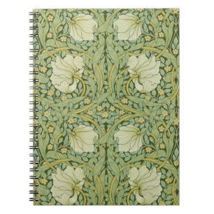 William Morris Pimpernel Floral Blue Wallpaper Notizblock