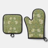 William Morris Pimpernel Floral Blue Wallpaper Ofenhandschuh & Topflappen-Set (Vorderseite)