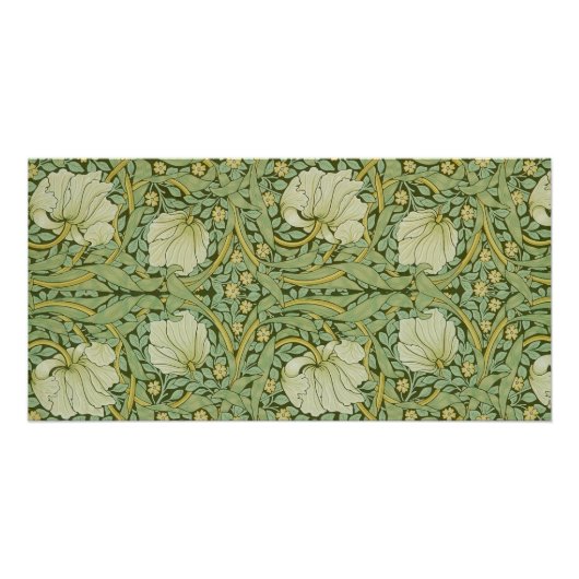 William Morris Pimpernel Floral Blue Wallpaper Poster (Vorderseite)
