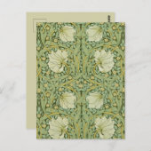 William Morris Pimpernel Floral Blue Wallpaper Postkarte (Vorne/Hinten)
