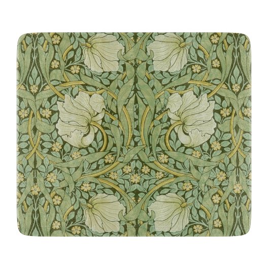 William Morris Pimpernel Floral Blue Wallpaper Schneidebrett (Vorderseite)