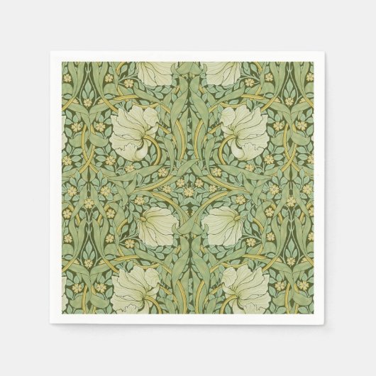 William Morris Pimpernel Floral Blue Wallpaper Serviette (Vorderseite)