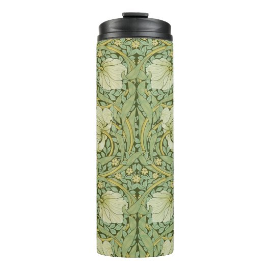 William Morris Pimpernel Floral Blue Wallpaper Thermosbecher (Vorderseite)