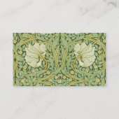 William Morris Pimpernel Floral Blue Wallpaper Visitenkarte (Rückseite)