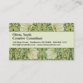 William Morris Pimpernel Floral Blue Wallpaper Visitenkarte (Vorderseite)