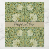 William Morris Pimpernel Floral Blue Wallpaper Weinetikett (Einzelnes Label)