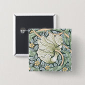 William Morris Pimpernel Floral Wallpaper Button (Vorne & Hinten)