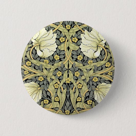 William Morris Pimpernel Floral Wallpaper Button (Vorderseite)