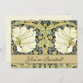 William Morris Pimpernel Floral Wallpaper Einladung (Vorne/Hinten)
