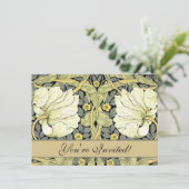 William Morris Pimpernel Floral Wallpaper Einladung (Stehend Vorderseite)
