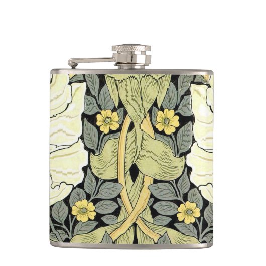 William Morris Pimpernel Floral Wallpaper Flachmann (Vorderseite)