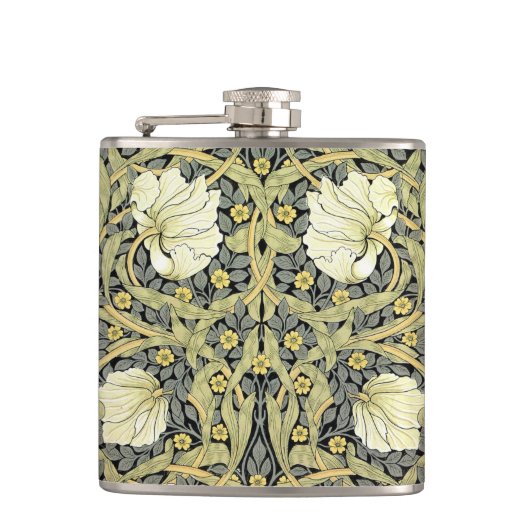 William Morris Pimpernel Floral Wallpaper Flachmann (Vorderseite)