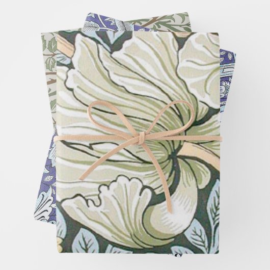 William Morris Pimpernel Floral Wallpaper Geschenkpapier Set (Beispiel)
