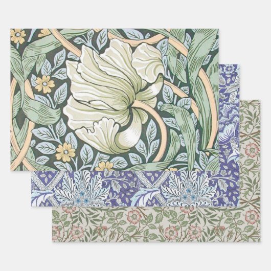 William Morris Pimpernel Floral Wallpaper Geschenkpapier Set (Set)