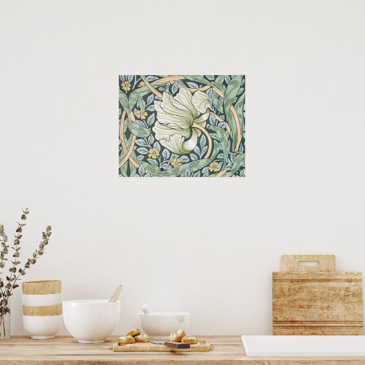 William Morris Pimpernel Floral Wallpaper Poster (Küche)