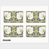 William Morris Pimpernel Floral Wallpaper Rechteckiger Aufkleber (Blatt)