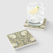 William Morris Pimpernel Floral Wallpaper Steinuntersetzer (Seitenansicht)