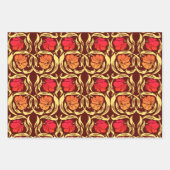 William Morris Pimpernel, Fuchsia, Blue, Brown Geschenkpapier Set (Vorderseite 3)