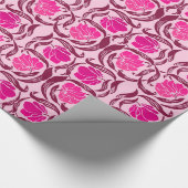 William Morris Pimpernel, Fuchsia & Hellrosa Geschenkpapier (Ecke)