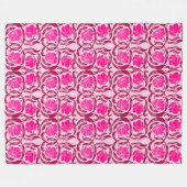 William Morris Pimpernel, Fuchsia & Light Pink Fleecedecke (Vorderseite (Horizontal))