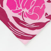 William Morris Pimpernel, Fuchsia & Light Pink Fleecedecke (Ecke)