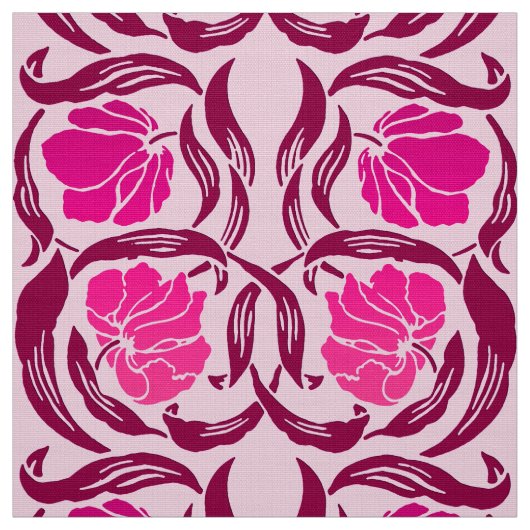 William Morris Pimpernel, Fuchsia & Light Pink Stoff (Muster)