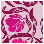 William Morris Pimpernel, Fuchsia & Light Pink Stoff (Nahaufnahme)