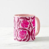 William Morris Pimpernel, Fuchsia & Light Pink Tasse (VorderseiteRechts)