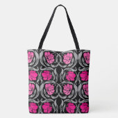 William Morris Pimpernel, Fuchsia Pink und Black Tasche (Rückseite)